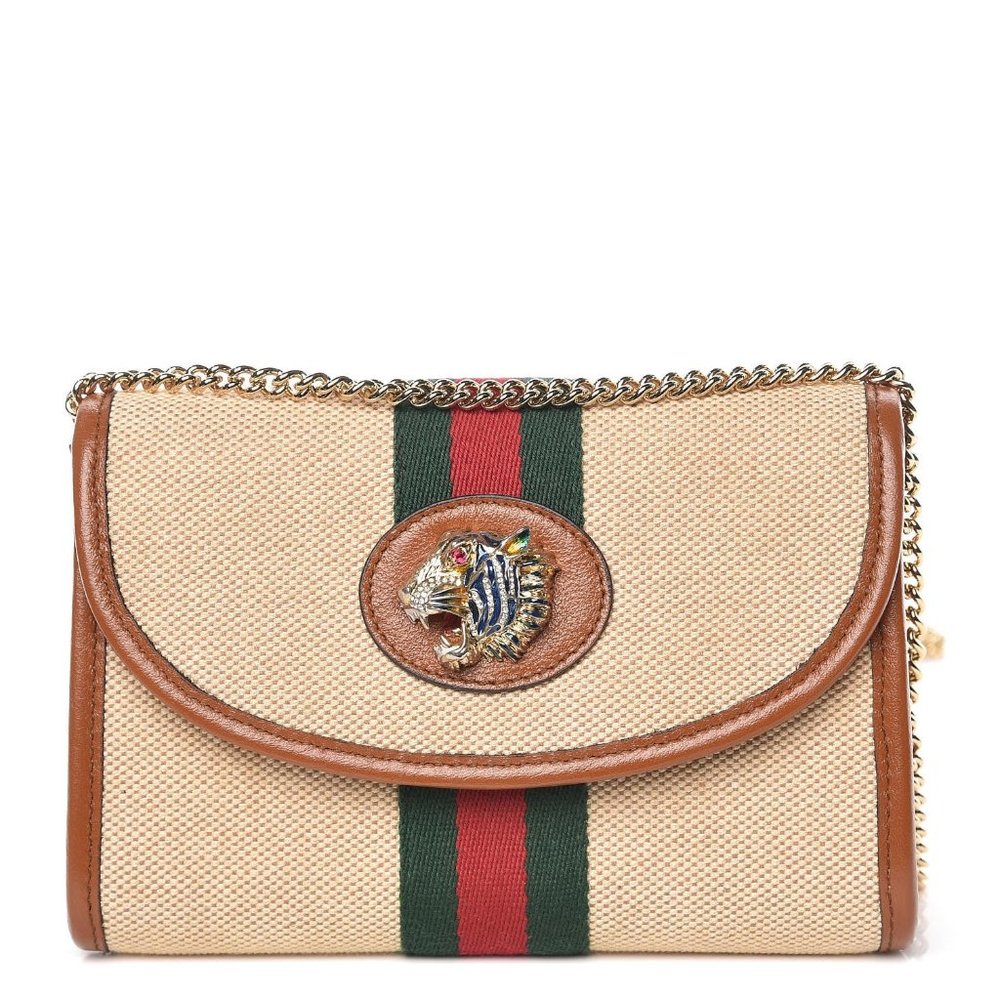 NEW. LAST ONE. Gucci Rajah Mini Canvas Crossbody Bag. SPECIAL COLLECTION